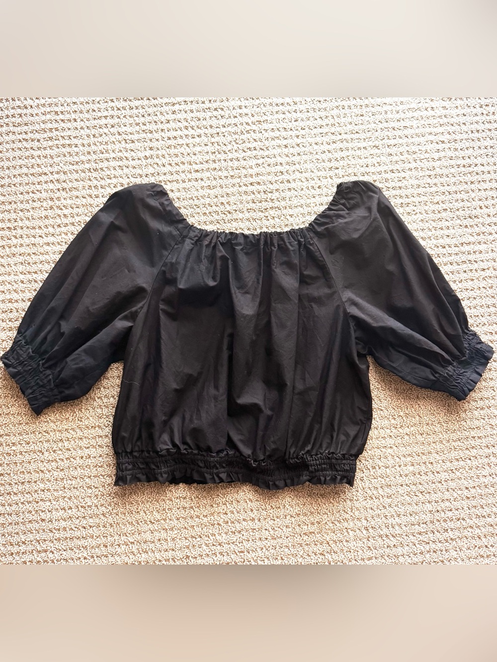 Gap 3/4 Puff Sleeve Top 100% Cotton (size medium)